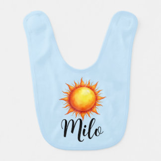 Cute Little Sunshine Personalized Baby Boy Bib