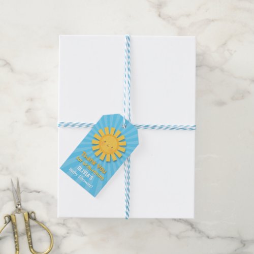 Cute Little Sunshine Thank You Gift Tags