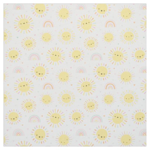 Cute Little Sunshines and Rainbows Fabric