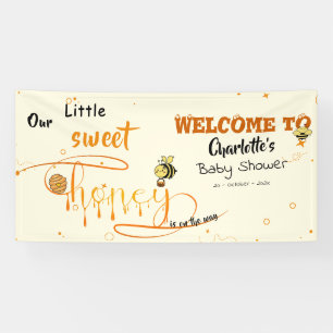 Cute Little Sweet Dripping Honey Baby Shower Banner