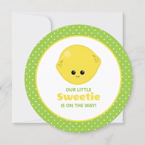 Cute Little Sweetie Lemon Baby Shower Invitation