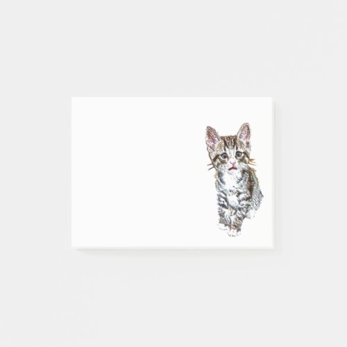 Cute Little Tabby Kitten for Cat Lovers Post_it Notes