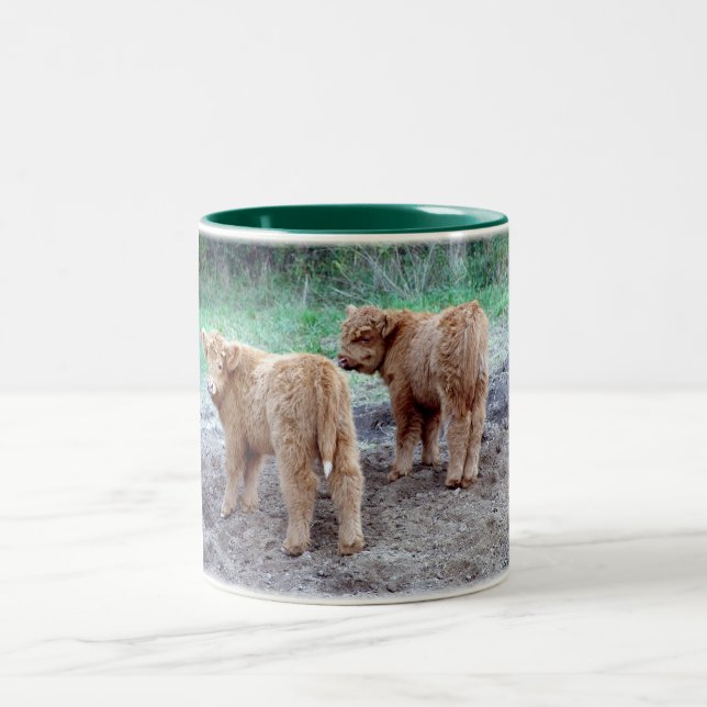 Cute little tails Two-Tone coffee mug (Center)