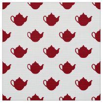 cute little teapots pattern fabric