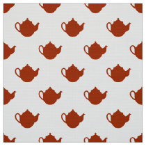 cute little teapots pattern fabric