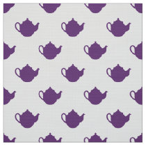 cute little teapots pattern fabric
