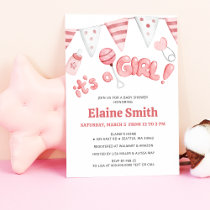 Cute Little Things Its a Girl Baby Shower Invitation