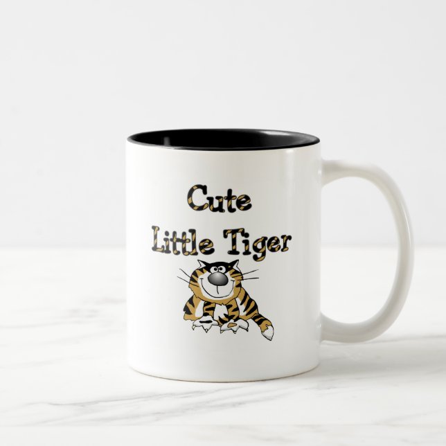 Cute Little Tiger Tshirts and Gifts Two-Tone Coffee Mug (Right)