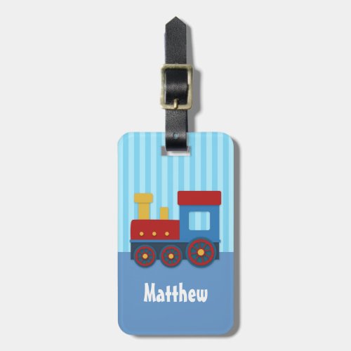 Cute Little Train Kids Personalized Luggage Tag