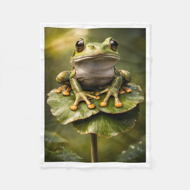 Cute Little Tree Frog Blanket (Front)
