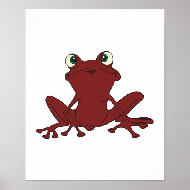 cute little tree frog poster (Front)