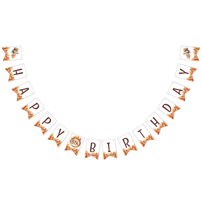 Cute Little Turkey, Kids, Children, Birthday Party Bunting Flags (All)