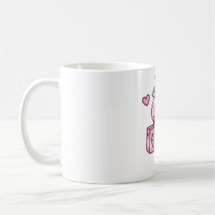 Cute Little Unicorn Loves Strawberry Milk Coffee Mug