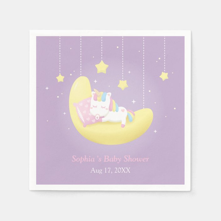 Unicorn Pastel Baby Shower Luncheon Napkins UNICORN BABY SHOWER