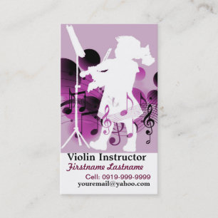 Cute Little Violinist Business Card