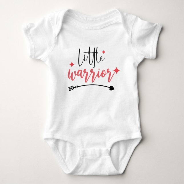 Cute little Warrior baby unisex Bodysuit (Front)