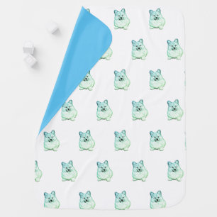 Cute Little Welsh Corgi Baby Blanket