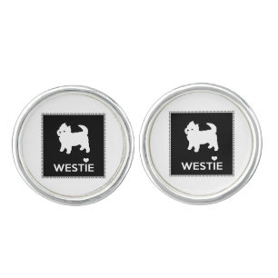 Cute Little Westie - West Highland Terrier Cufflinks