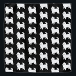 Cute Little Westie - West Highland White Terrier Bandana<br><div class="desc">Adorable little westie dog pattern in black and white.</div>