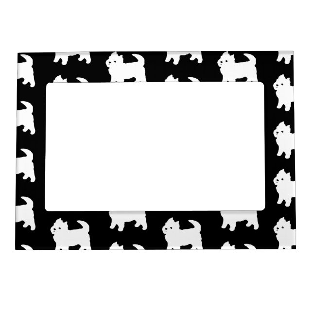 Cute Little Westie - West Highland White Terrier Magnetic Picture Frame (Front)