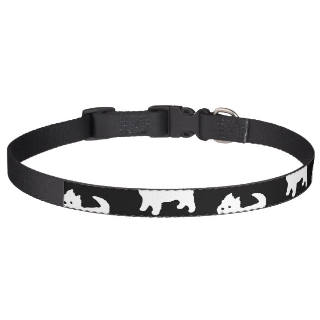 Cute Little Westie - West Highland White Terrier Pet Collar (Front)