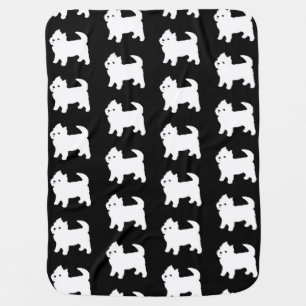 Cute Little Westie - West Highland White Terrier Swaddle Blanket