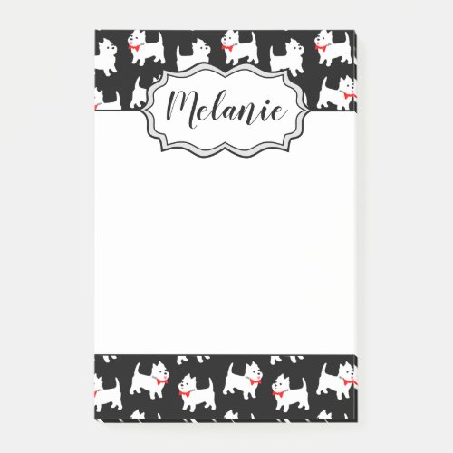 Cute Little Westie _ West Highland White Terriers Post_it Notes