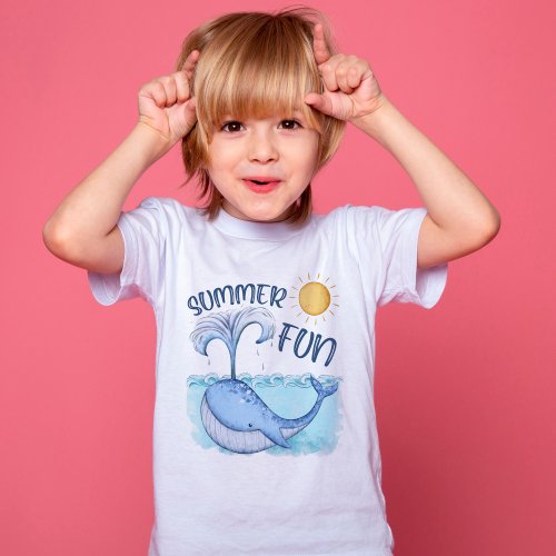 Cute little whale summer fun T_Shirt
