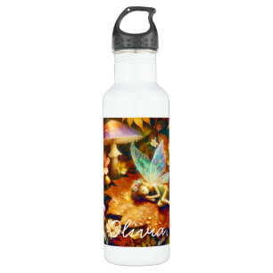 Cute Little Whimsical Fairy Sleeping Blank Stainless Steel Water Bottle