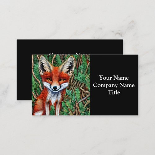 Cute Little wilderness Fox Business Card