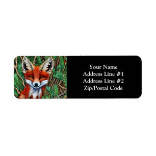 Cute Little wilderness Fox Label