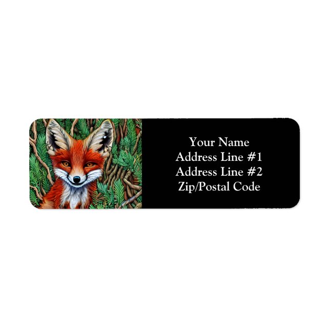 Cute Little wilderness Fox Label (Front)