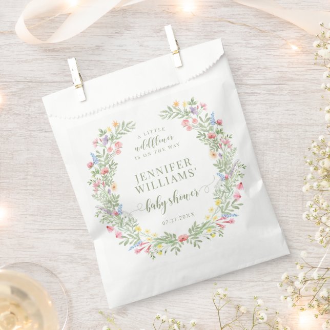 Cute little wildflower bohemian baby girl shower favor bag (Clipped)