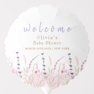 Cute Little Wildflower Garden Baby Shower Welcome  Balloon