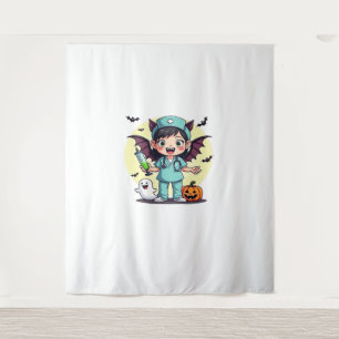 Cute little witch nurse Halloween Premium T-Shirt Tapestry