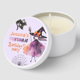 Cute Little witch Spooktacular Halloween party Mini Candle Favors
