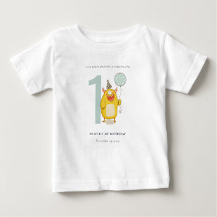 Cute Little Yellow Aqua Monster Any Age Birthday Baby T-Shirt