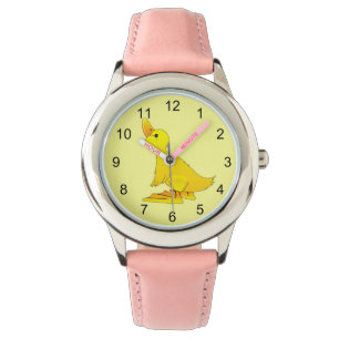 Cute Little Yellow Cartoon Duck Watch