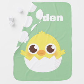 Cute Little Yellow Chick Just Hatched Baby Blanket