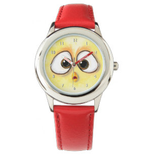 Cute Little Yellow Chicken Surprised Big Eyes Fun Watch