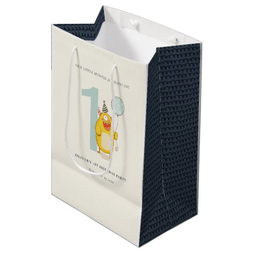 Cute Little Yellow Monster Any Age Birthday Medium Gift Bag