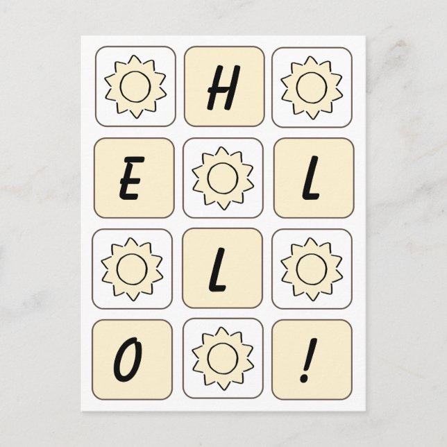 Cute Little Yellow Sunshine Hello Postcard (Front)