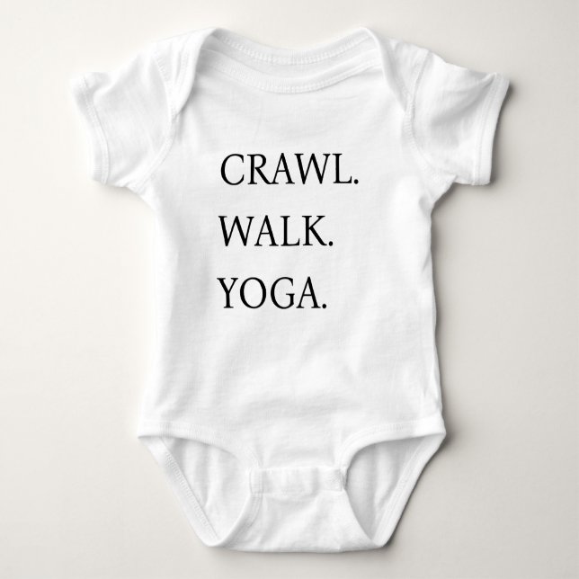 Cute Little Yoga Buddy Namaste Baby Shower Gift Bodysuit (Front)