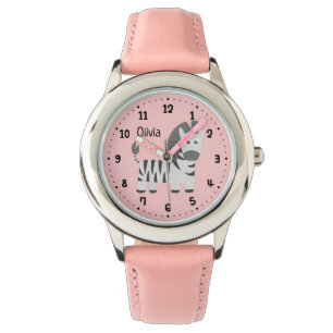 Cute Little Zebra Kids Personalized Watch