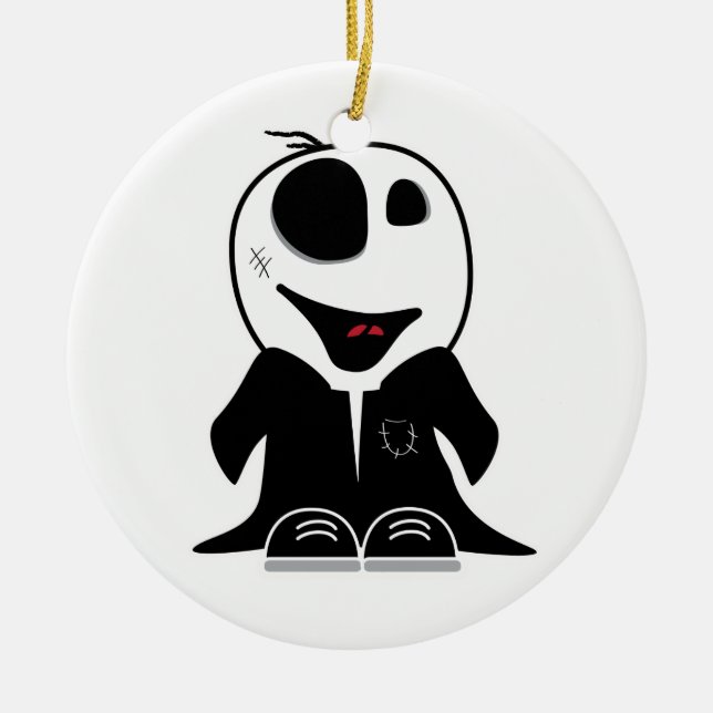 cute little zombie dude original ceramic ornament (Front)