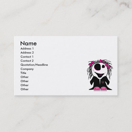cute little zombie girly business card templates