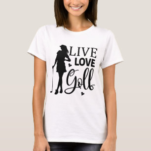 Cute live love golf word art  T-Shirt