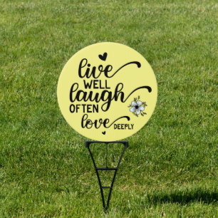 cute live love laugh word art sign