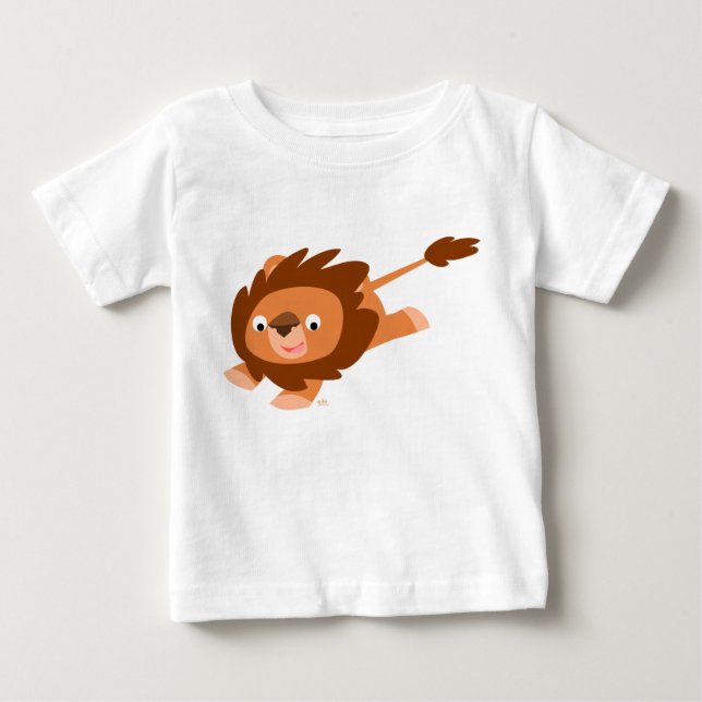 Cute Lively Cartoon Lion Baby T-shirt (Front)