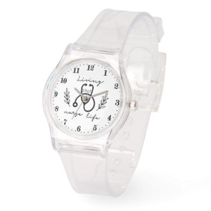 Cute living Nurse life word art  Watch